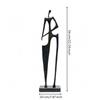 Abstract Human Sculpture Elongated Standing Figure Ornament Marble Base