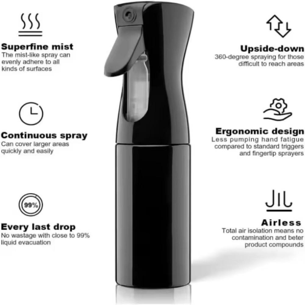 High Pressure Hairdressing Spray Bottle Continuous Mist Refillable Bottle Plant Watering