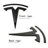 Dla Tesli Model 3 Model Y Stop Cynku Naklejka z Logo na Przednią Maskę Samochodu Stylizacja Emblemat na Tylną Klapę Nadwozia Samochodowego z Promieniem Akcesoria