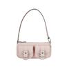 Michael Kors Zoe Metal Buckle Flap Pocket Fabric Tote Bag Small Women Handbags Light-Pink 32S5SZCU1C-653