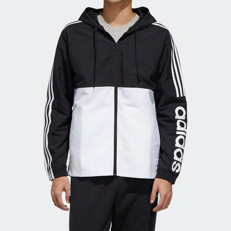 adidas Jackets Men's Black White Hooded Moderate Other FL8627