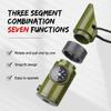 7 In1 Outdoor Emergency Whistle With Compass Thermometer Magnifier Led Lights Portable Convenient Survival Tools