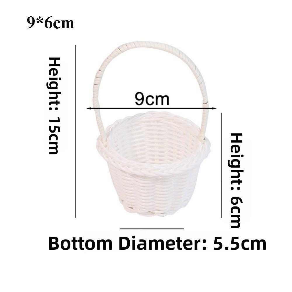 Beautiful Handmade Flower Storage Basket Hand-Woven Round Shape Storage Baskets Shopping Storage Hamper Basket