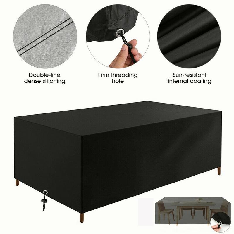 Garden Furniture Cover,Bigzzia Rattan Cube Set Cover 420D Oxford fabric Patio Table Cover Windproof Anti-UV with 4 Fixing Buckles For Tables Chairs Garden Furniture Cover,Bigzzia Rattan Cube Set Cover 420D Oxford fabric Patio Table Cover Windproof Anti-UV with 4 Fixing Buckles For Tables Chairs