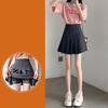 Falda de media longitud con cintura elástica para mujer en verano Falda plisada estilo bolsillo para cintura alta Falda corta adelgazante Ropa de mujer de moda
