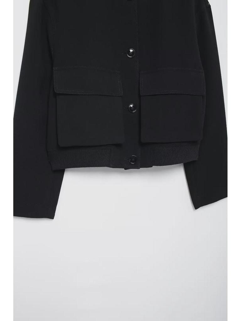 2024 Autumn Black Women's Casual Jacket with Pockets - European & American Style