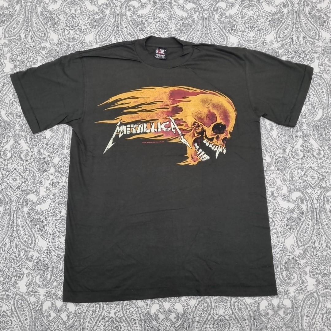 Metallica Metal Band T Shirt Mens Womens Tees Top Flaming Pushead Skull Graphic Print 3XL