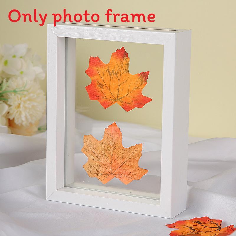 Wooden Doublesided Glass Photo Frame For A4 Herb Leaf Specimen Diy Art Display For Home Decor
