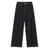 TonLion Women's Dark Wash Wide-Leg Straight Jeans