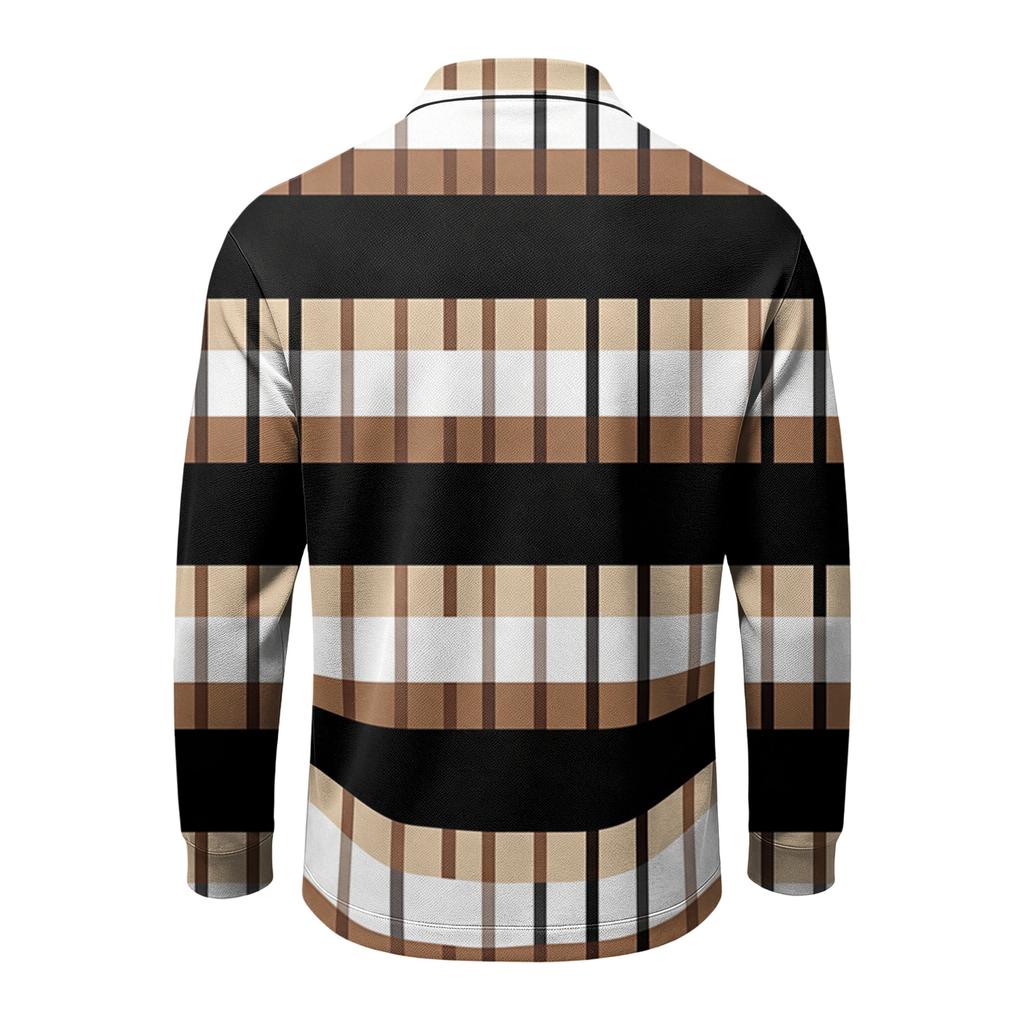 Men's Casual Quick Dry Mesh Long Sleeve Golf Shirt for Outdoor Golfing