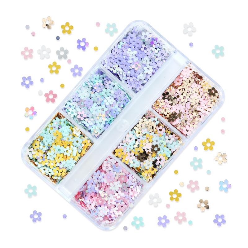 

Цветочные блестки для дизайна ногтей, красочные мини-полые хлопья, маникюрные украшения, сделай сам, профессиональные аксессуары для ногтей, украшения ручной работы