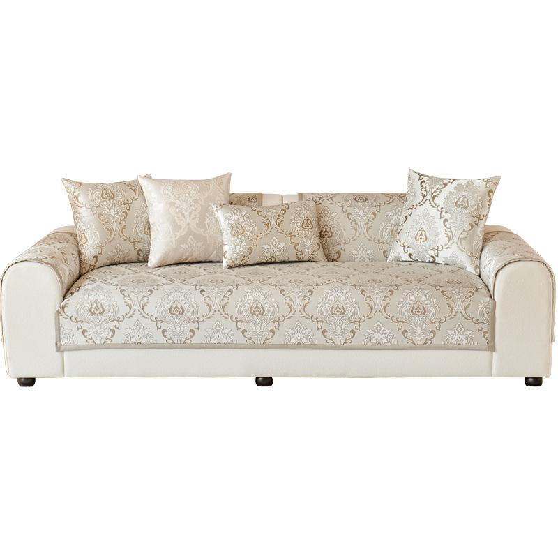 Uniwersalna poduszka na sofę na cztery pory roku, antypoślizgowy ręcznik na pokrowiec, tkanina pokryciowa w stylu europejskim, lekki luksus, nowoczesna sofa żakardowa o wysokiej precyzji, poduszka na siedzisko