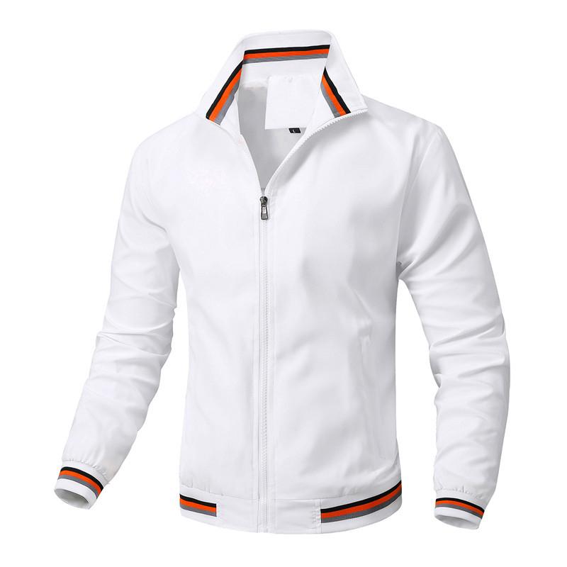 Casual Jacket Men's Standing Collar Spring and Autumn Versatile Sports Solid Color Jacket Men's Clothing