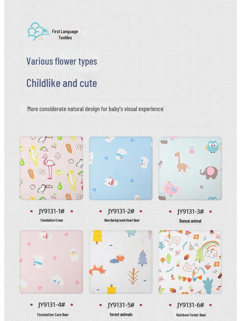 Baby Cotton Double-Layer Gauze Swaddle: Cartoon Towel Blanket & Sleepwear for Newborns - Spring/Summer