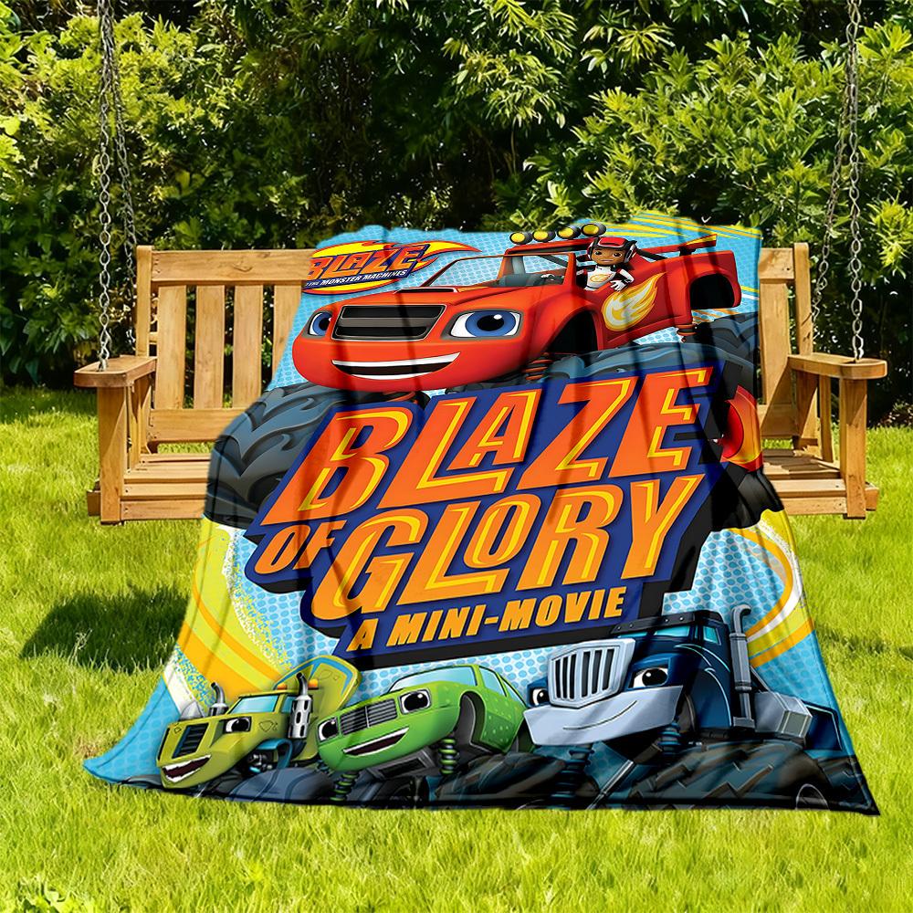 

1pc Blaze Monster Machines Glory Outdoor Blanket Lightweight Flannel, Soft & Warm, All-Season Use for Sofa, Outdoor, Camping, Living Room, Office068 130cmx150cm