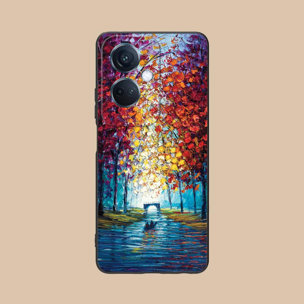 Abstract Oil Painting Phone Case for OPPO Reno 14 13 12 11 10 9 8 7 6 5 F T Pro 5G Soft TPU Shockproof Cover