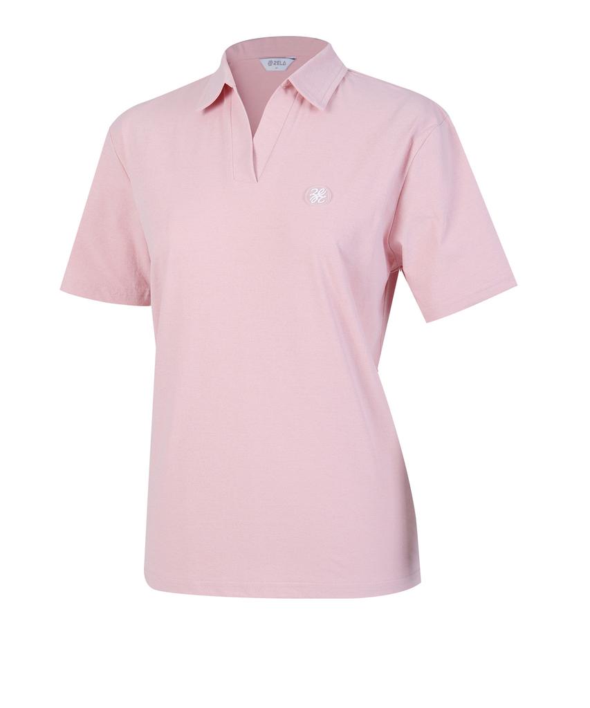 2ELA [2Pack] Women'S Prio Sorona Open Collar Short Sleeve Polo Shirt 5 Colors (Type B)