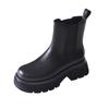 2025 Women's Black Chelsea Martin Boots: Chunky Heel, Round Toe, Platform Design