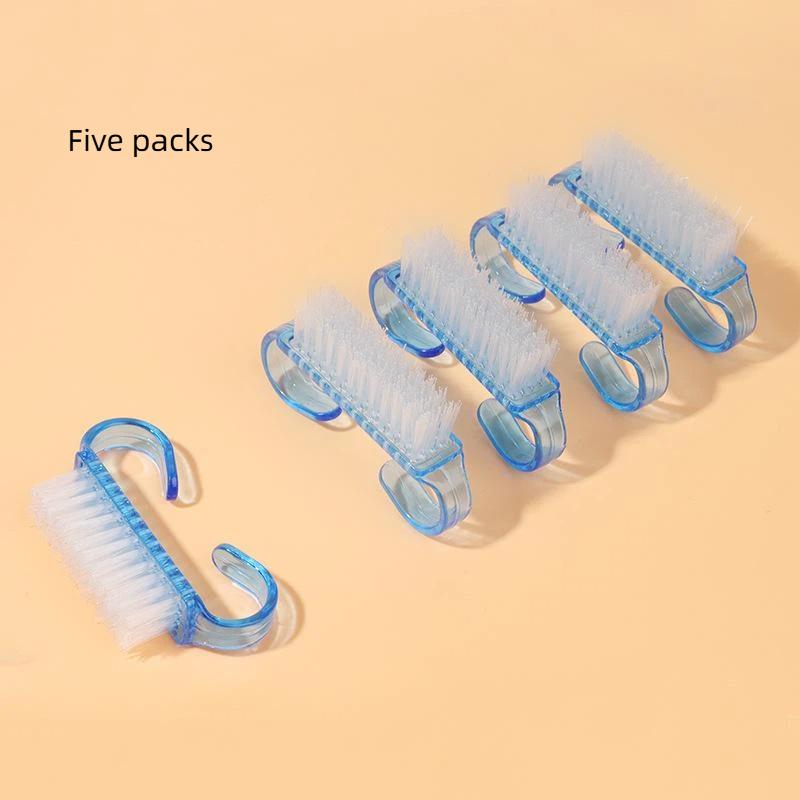 Colorful Translucent Nail Cleaning Brushes Soft Bristle Portable Nail Scrubber for Home Use Professional Nail Salons Manicure