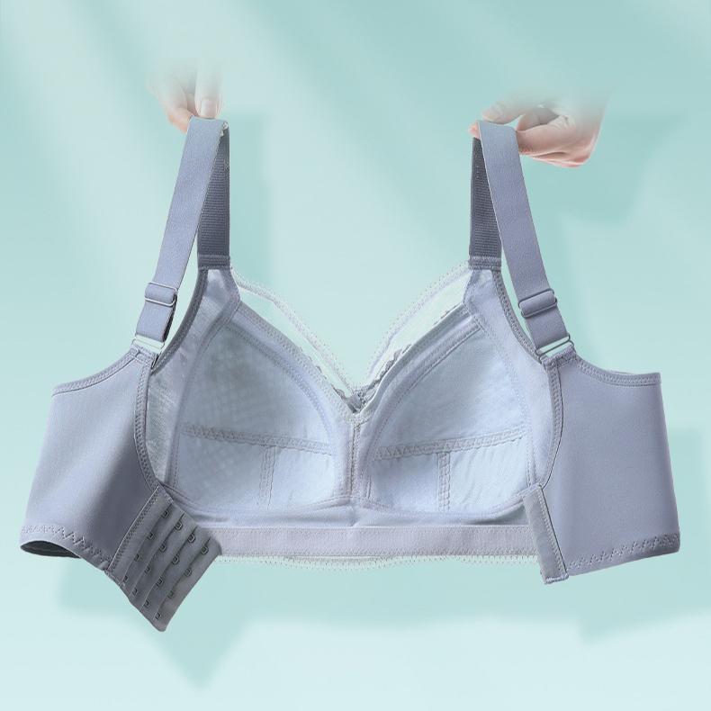 Lingerie Women's Thin Full-cup Large-sized Bra Without Underwire Strapless and Adjustable Bra Push Up Bra
