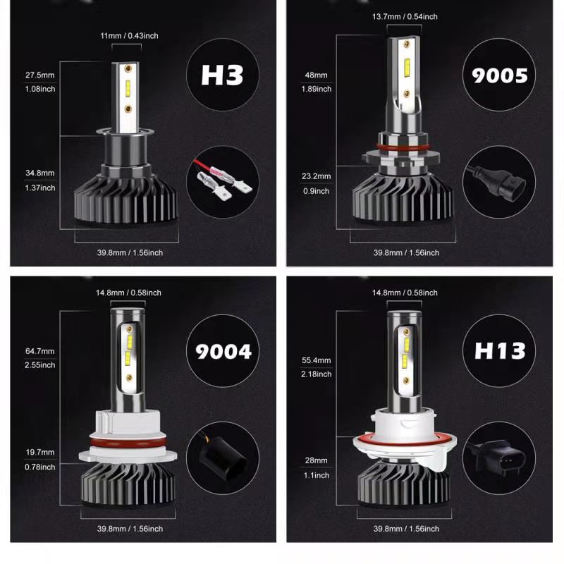 ENGZEA H7 H4 Led Canbus Headlight12V 24V H1 H8 220000LM 200W H9 H11 9005 9006 Hb3 Hb4 Led Bulb Lamp for Car 4300K 6000K 8000K