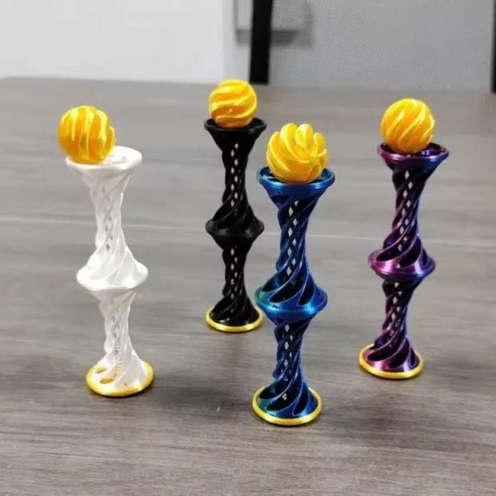 Three-dimensional Impossible Pyramid Passthrough Double Layer Helical Tree Toy Desk Figurine