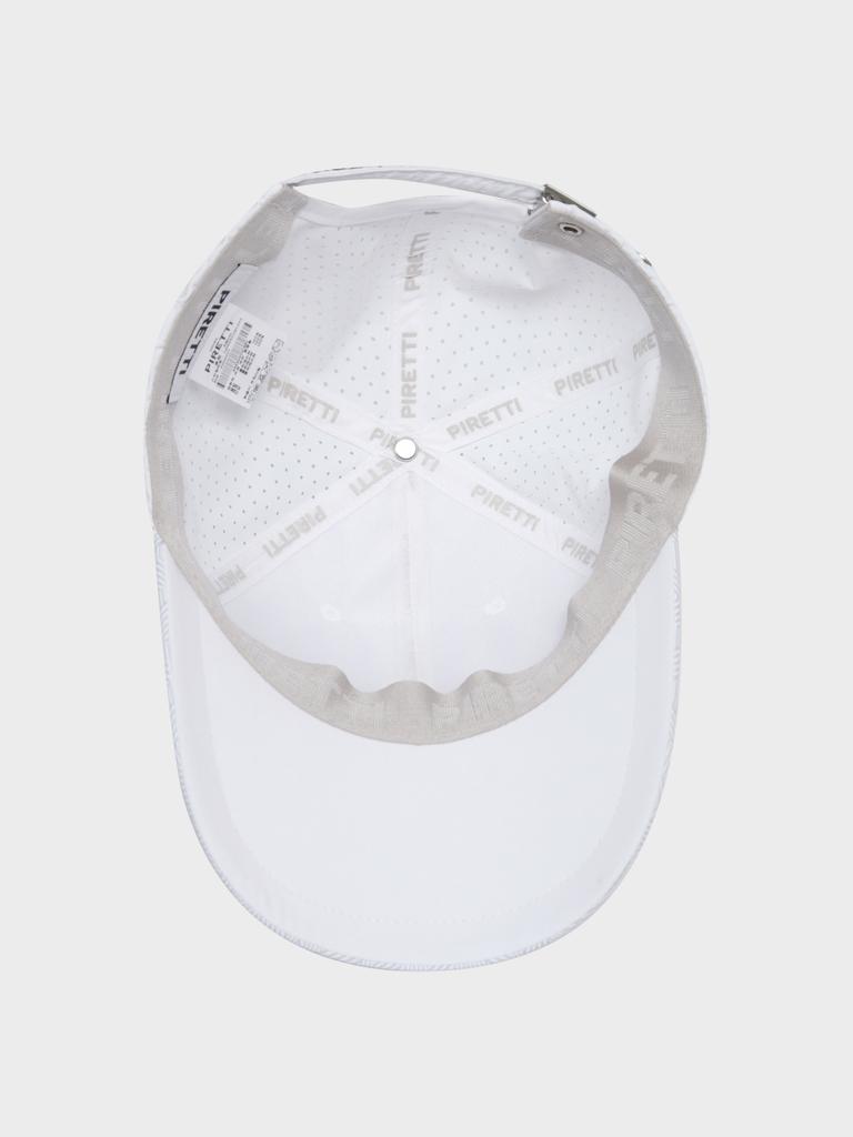 PIRETTI Logo Print Perforated Color Block Cap_Light Grey