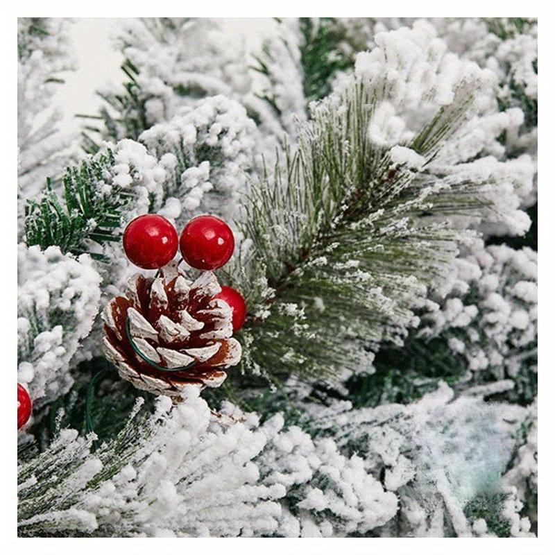 1Pc Christmas Decoration Flocked Falling Snow Rattan Snow Scene Rattan for Outdoor Yard Patio Garden Home Wedding Holiday Party Decoration