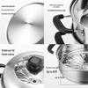 Joyoung 3-Tier Stainless Steel Steamer Pot with High Arched Lid, 28cm