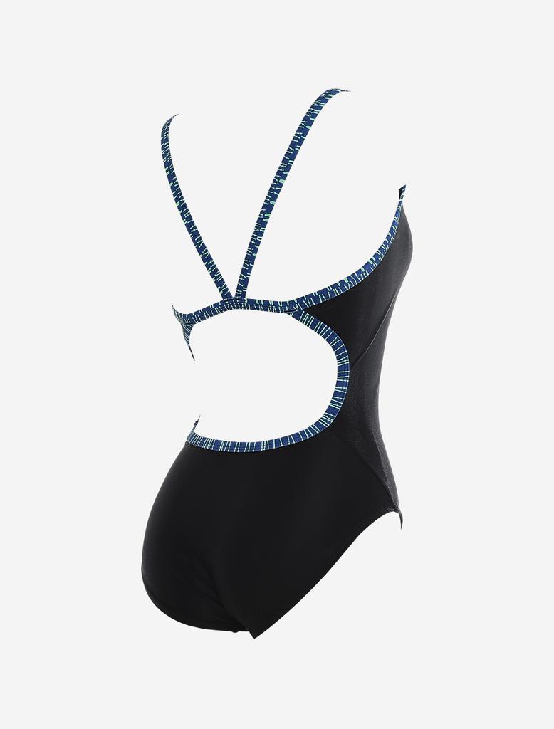 Toneidoseupocheu Zig Sturdy One-Piece Line Back Black Swimsuit