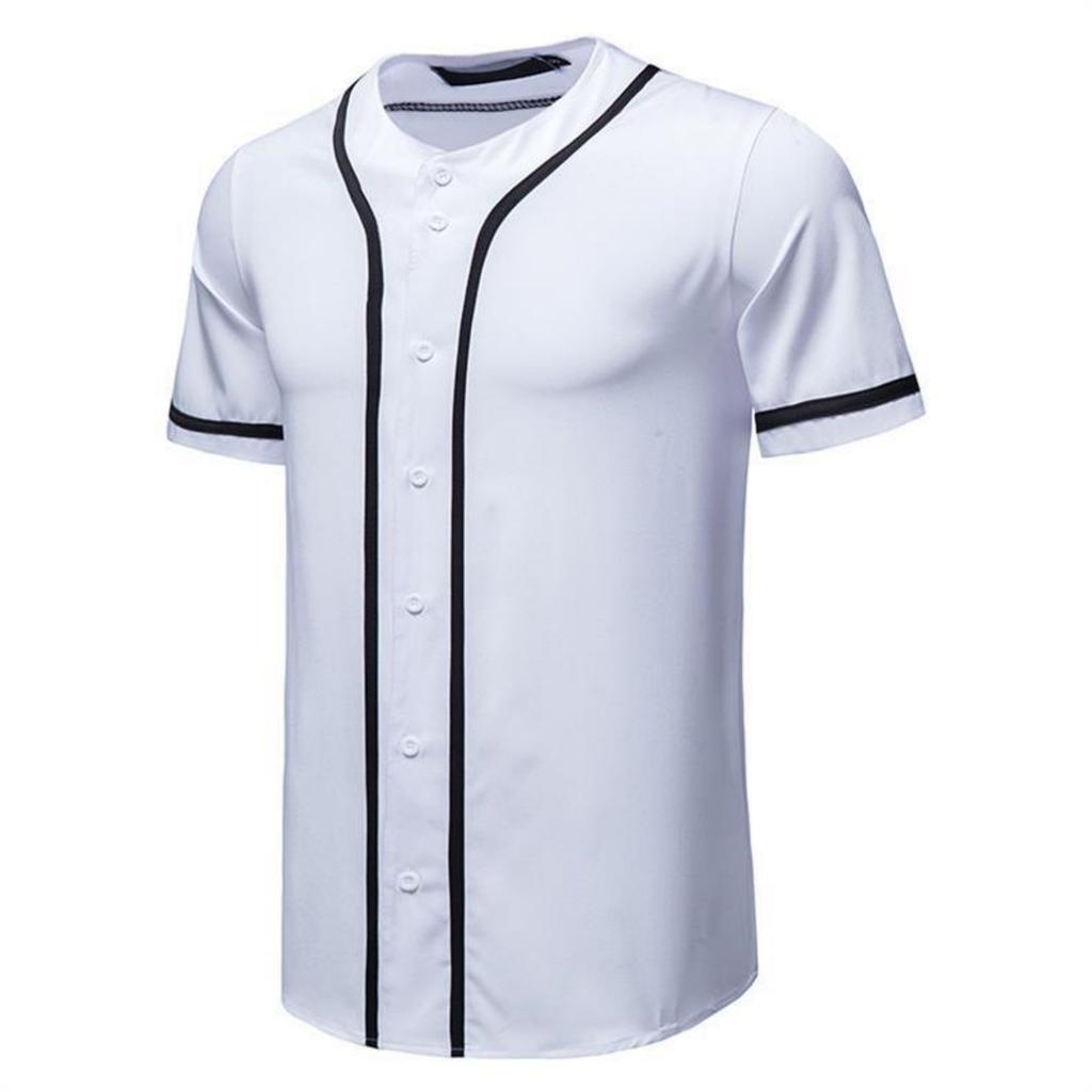 Herren Casual Mode Rundhals Kurzarm Hemd - Herren Baseball Sport Atmungsaktives Oberteil