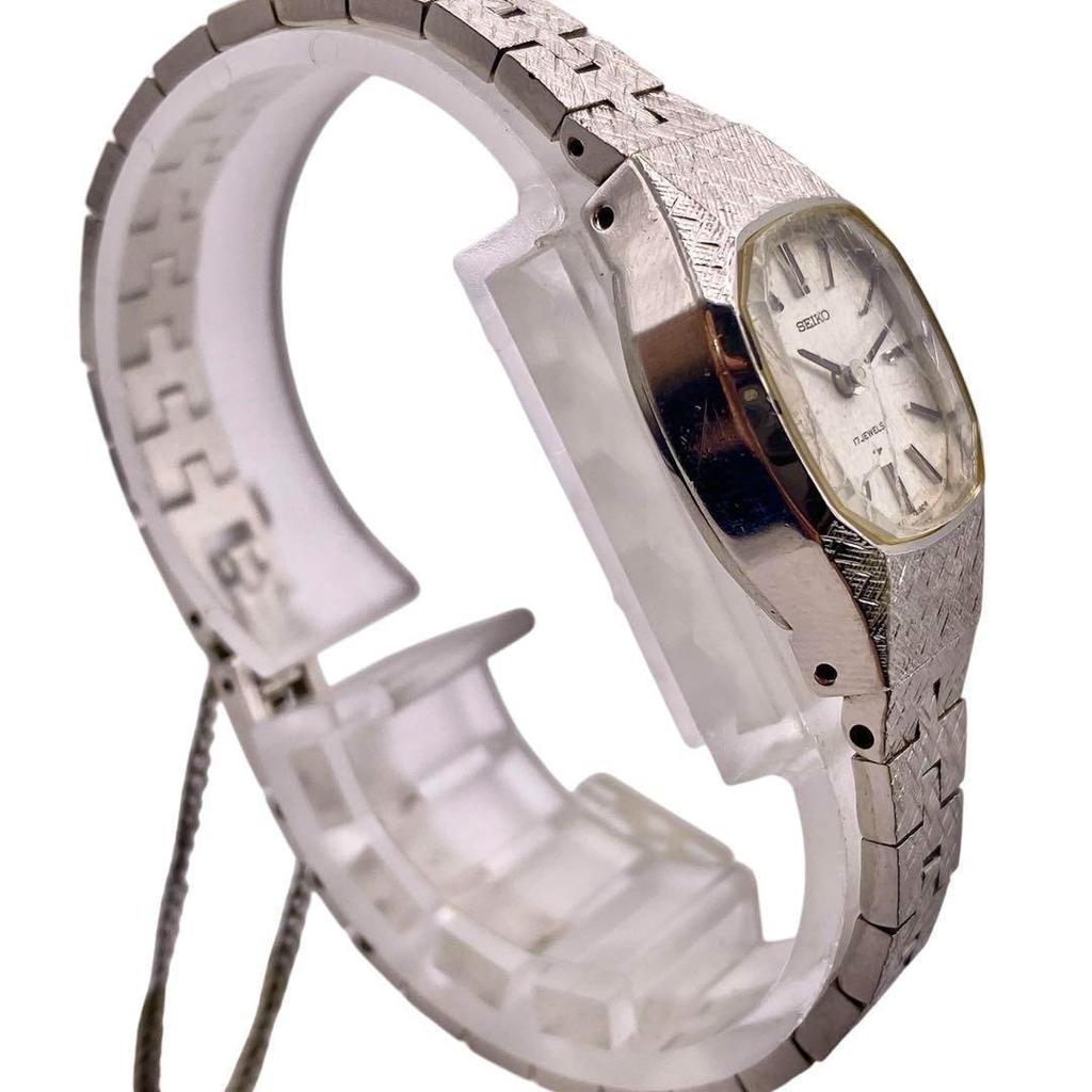 [USED] SEIKO Hand-Wound Chain Silver Women's Watch 1221