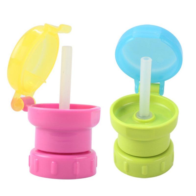 1pc Water Bottle Cap - Straw Rotating Lid, Suitable for Juice And Soda Bottles, Safe Drinking Straw Cup Lid