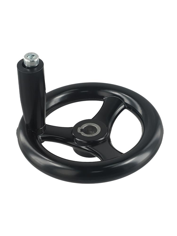 Plastic 3 Spoke Hand Wheel with Rotating Handle for Milling Machine Use