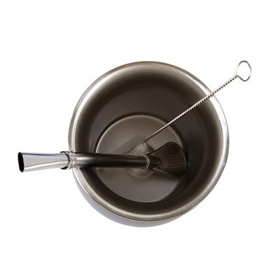 230 ml Yerba Mate Kalebas Te Kop Sæt Dobbeltvægget Rustfrit Stål Kaffe Vand Kop Sugerør Filter Med Ske Børste