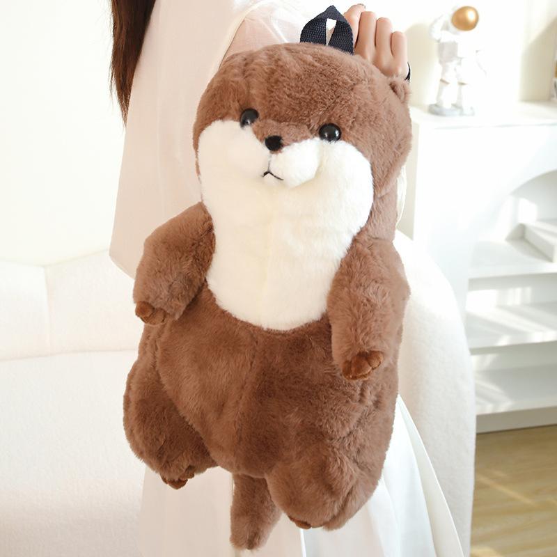 

Cute Otter Backpack Plush Toy Doll Sea Otter Doll Children S Bag Soothing Rag Doll Birthday Gift 50cm（0.35kg） шоколадний