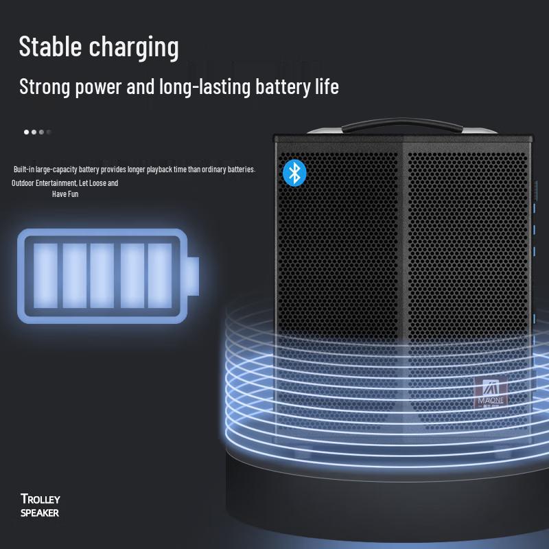 MALONE K-106 Portable Bluetooth Speaker with Wireless Microphone CN plug (adapter included)
