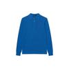 Polo Einfarbiges Langarm-Poloshirt mit Pony-Stickerei Herren Oberteile Königsblau MNPOKNI16820283-400