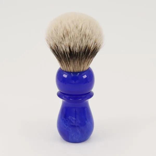 YAQI 24MM Blue Handle Silvertip Badger Hair Mens Shaving Brush Facial Beard Cleaning Appliance Solid Color Shaving Brush