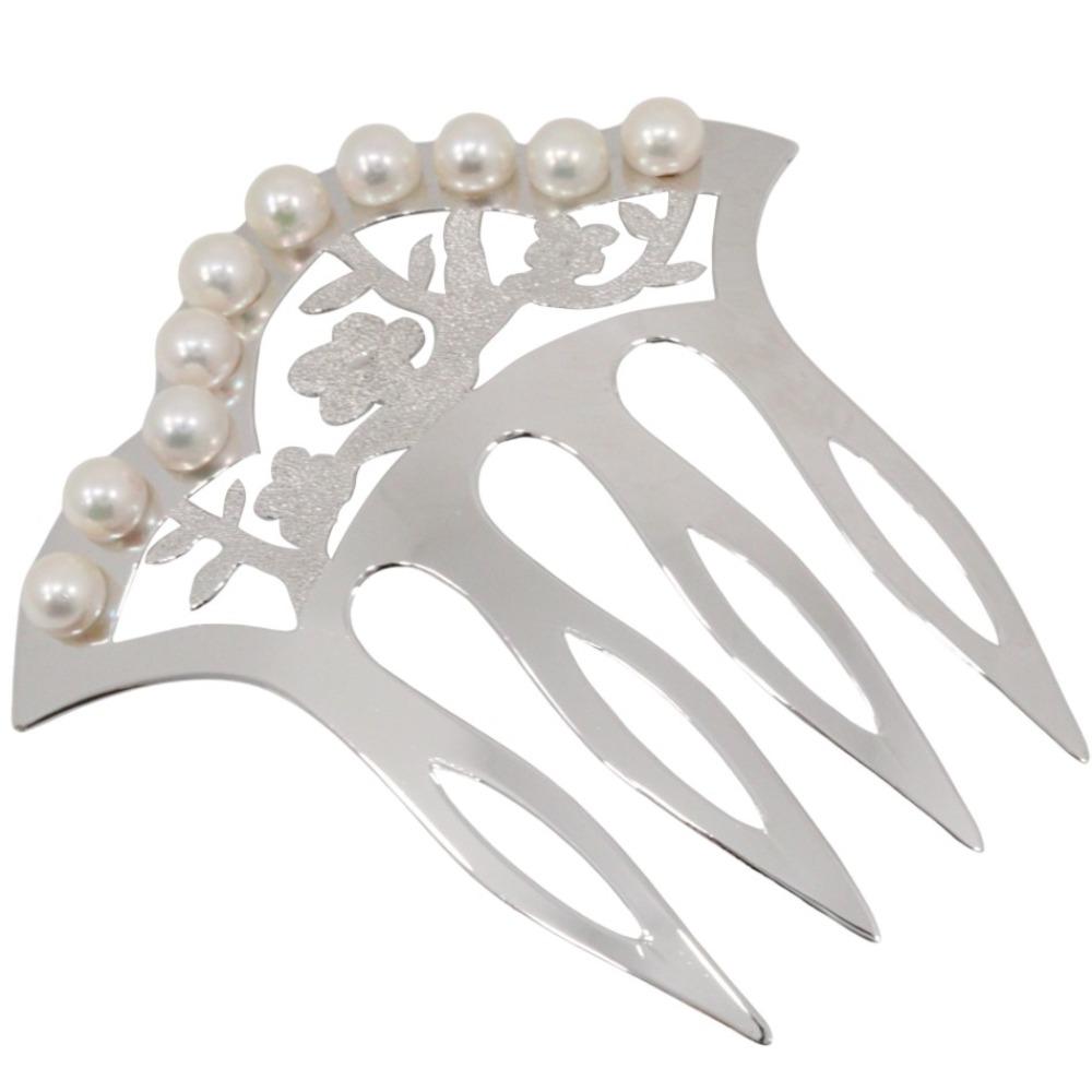

Pearl Hair ornament hairpin Comb Japanese clothing Silver/Pearl Women Used