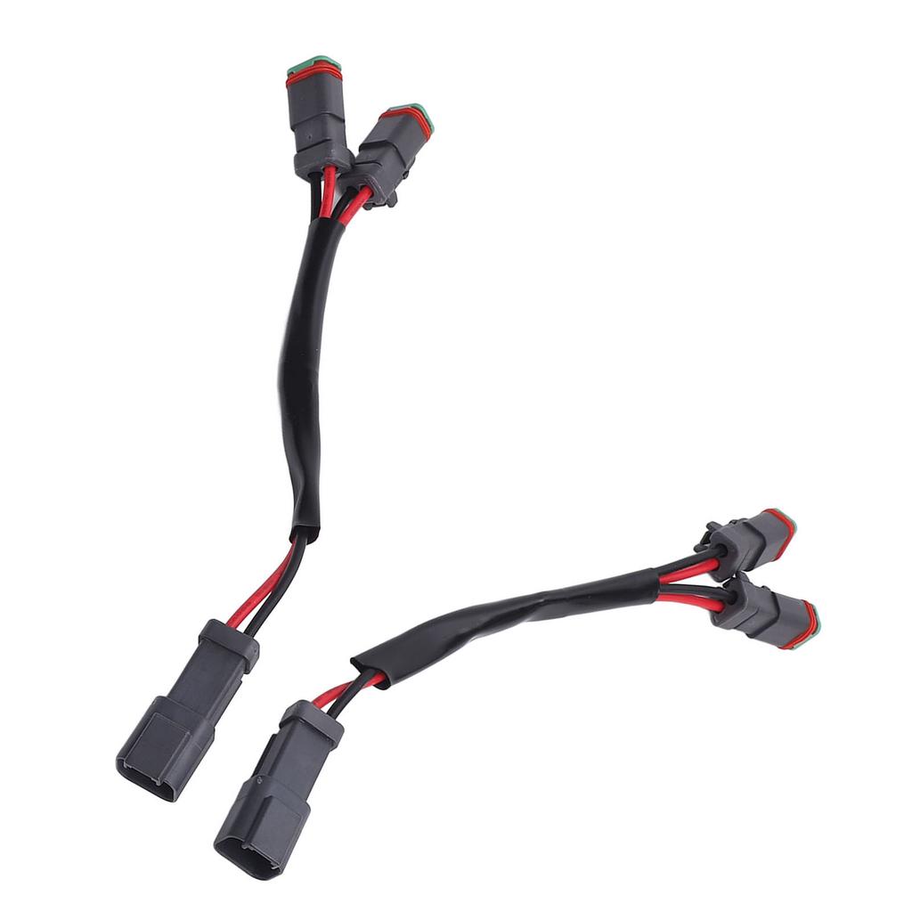 2pcs DT Wiring Harness Adapters Splitter Male to Female Heat Proof Wiring Harness Adapter Connector for LED Work Lights