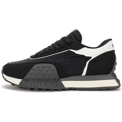 Retro Mode Stoff Niedrig geschnittene Laufschuhe Unisex Sneaker Schwarz Weiß K0DW5MM08-990