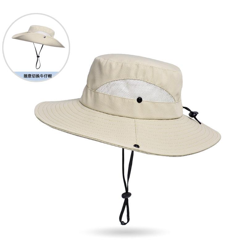 New Spring and Summer Big Eaves Sun Hat Outdoor Climbing Bucket Hat Breathable Versatile British Sun Hat Children