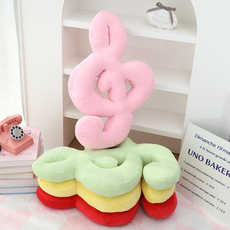 Simulation Niedliche Musiknoten Kissen Silben Plüschtiere Kinderschlaf Komfort Puppe Dekoration Foto Requisiten Ornamente