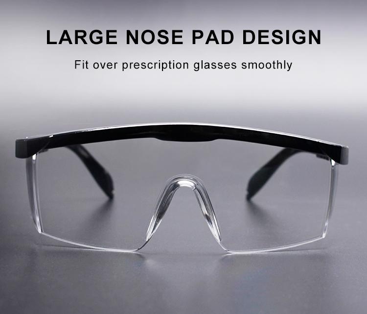 ANSI CE Approved Chemical Resistant PC Lens Safety Glasses Adjustable Lab Work Eye Protection Safety Glasses