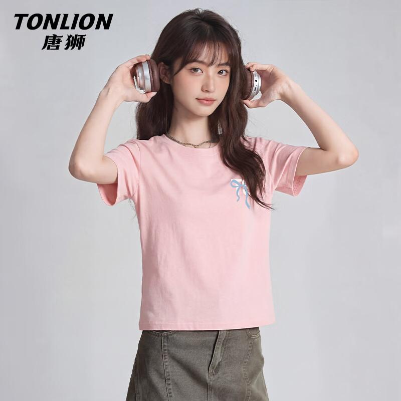 TonLion Women s Short Sleeve Round Neck T-shirt L
