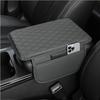 1PC Universal Ultra-fine Fiber Leather Car Armrest Cover Pad - Soft, Durable, Spacious, with 2 Storage Pockets