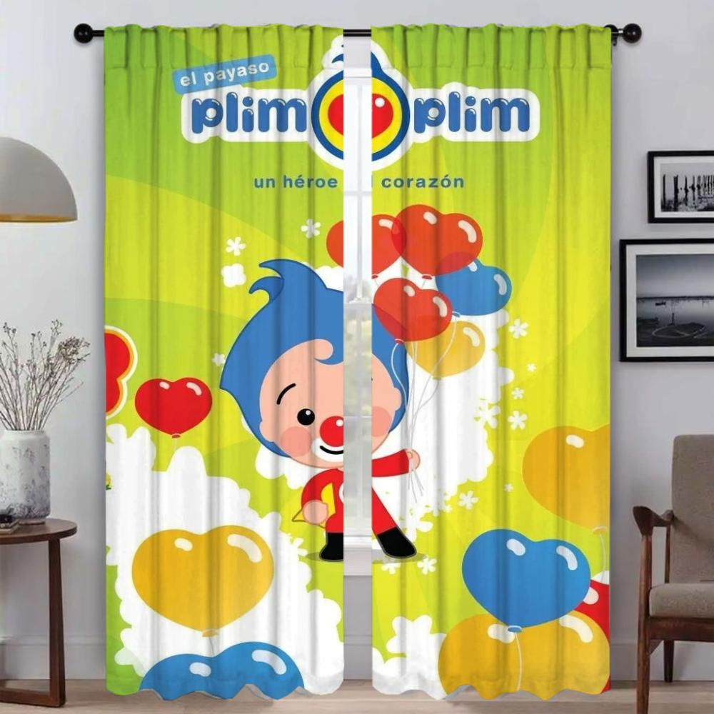 

Set Of 2 Elegant Curtains Camera Plim Plims Room Living Curtain Shades Partition Blinds Kitchen Child Light Blocking Polyester Ideal For Sitting W100*H130(CM)-Grommet top&2PCS