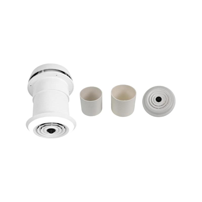Motorhome Vent Light Assembly for Round Roof Opening, Roof Mounted Component with Integrated LED Using 12V Power
