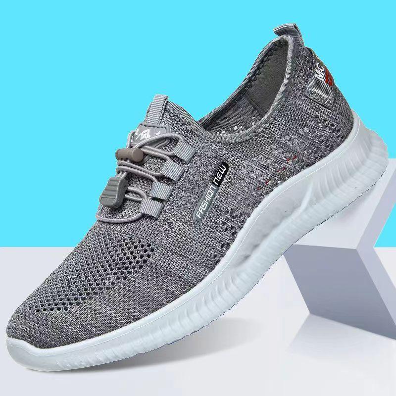 

Мужская летняя дышащая обувь из ткани старого Пекина, мужская сетчатая обувь, мужская спортивная и повседневная обувь, мягкая подошва, нескользящая сетчатая обувь для пап 44